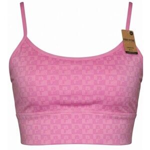 Victoria’s Secret PINK Active Sports Bra Medium Pink Logo Longline NWT